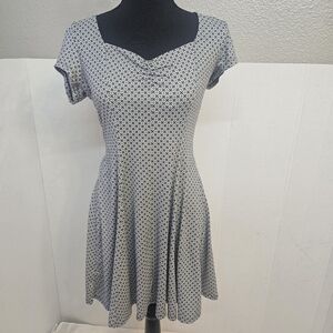 JUNIOR BE BOP SZ M PRINCESS SEAM CINCH FRONT MINI DRESS MODERN PREP COTTAGECORE